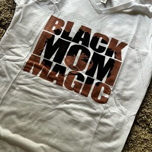 Gildan Black White Short Sleeve Tee Bold Graphic